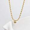 Golden Heart Bead Necklace