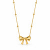 Golden Bow Pendant Necklace