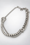 Layered Tennis and Chain Bracelet