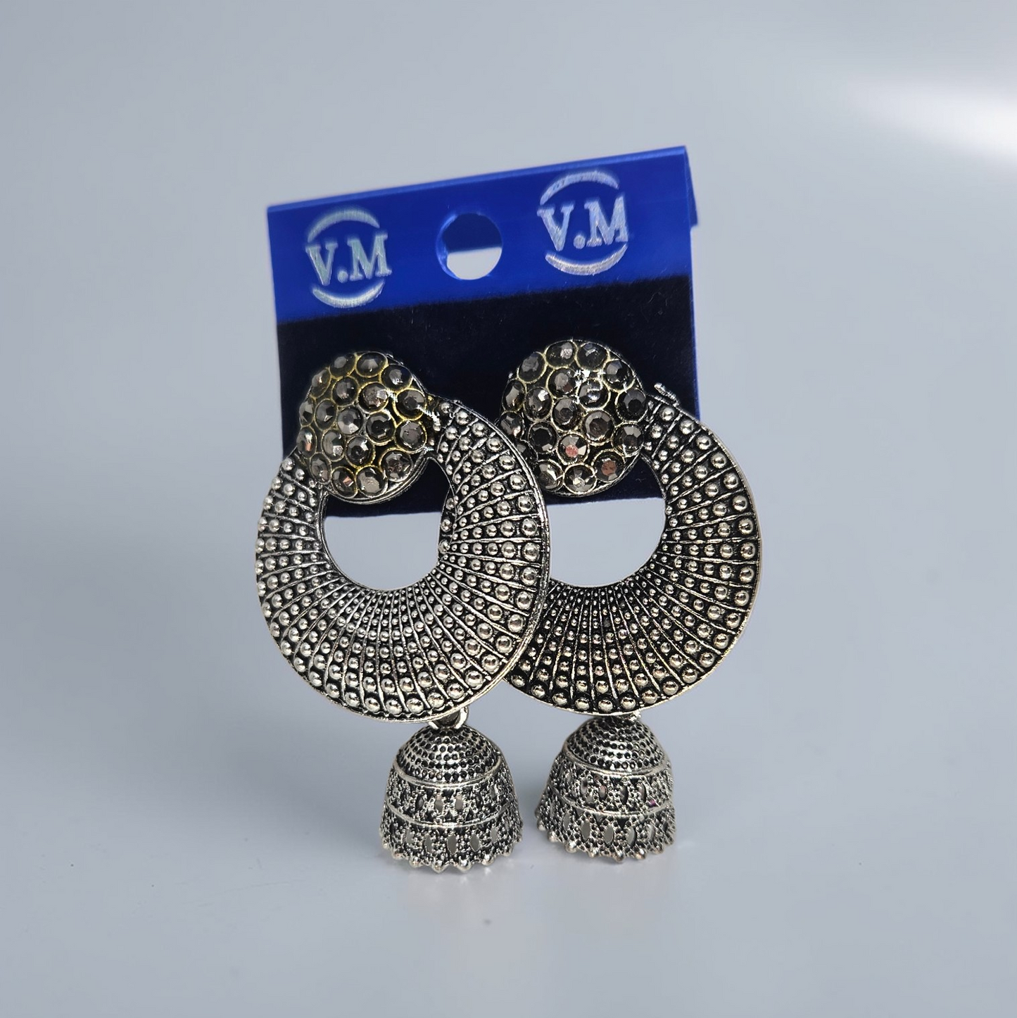 Vintage Textured Hoop Jhumkas