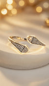 Luxurious Open-Cuff Sparkle Ring