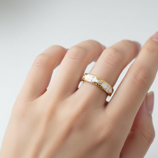 Gold Engraved Band