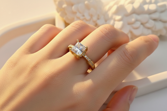Radiant Princess-Cut Solitaire Ring