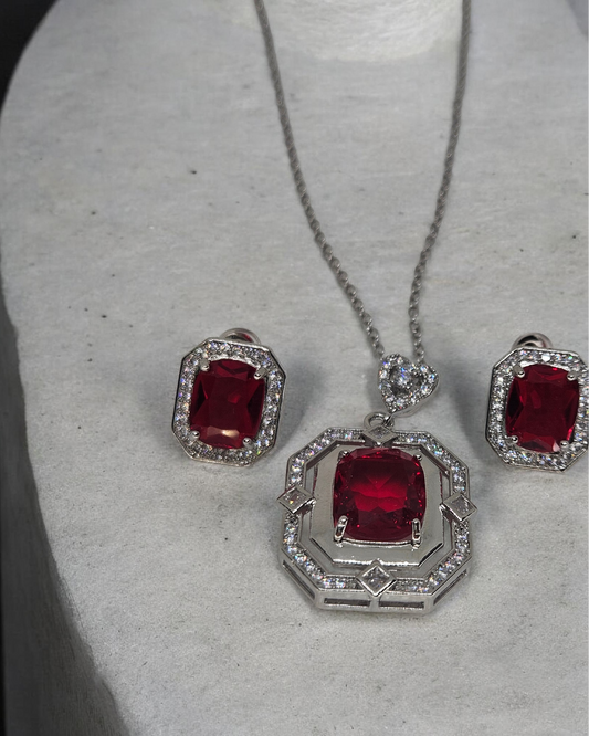Silver Ruby Set
