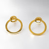 Double Circle Drop Earrings