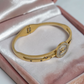 Gold Bangle Bracelet with Mother of Pearl