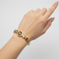 Gold Floral Cut-Out Bracelet
