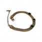 Gold Mesh Bracelet with Emerald Stones