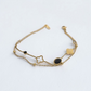 Clover Gold Double Chain Bracelet