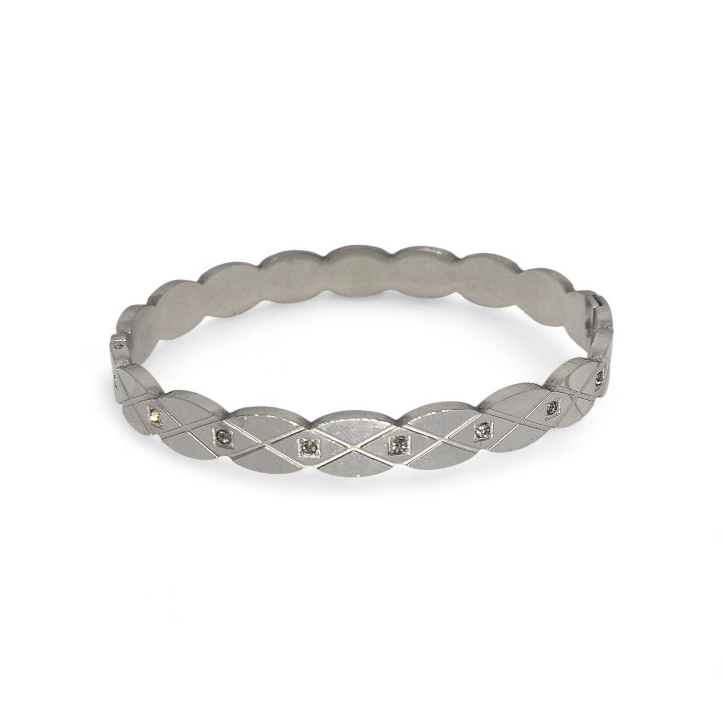 Silver-Tone Lattice Bracelet