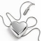 Silver-Tone Puffed Heart Pendant Necklace