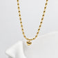 Golden Heart Bead Necklace