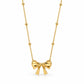Golden Bow Pendant Necklace
