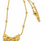 Golden Bow Pendant Necklace