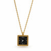Golden Clock-Face Pendant Necklace