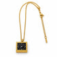 Golden Clock-Face Pendant Necklace