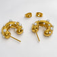 Pearl-Look Hoop Earrings