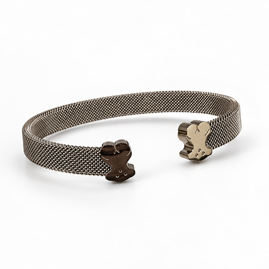 Bear Mesh Bracelet Silver