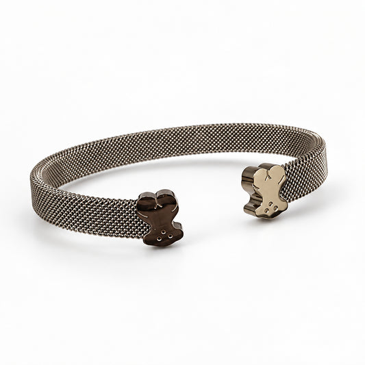 Bear Mesh Bracelet Silver