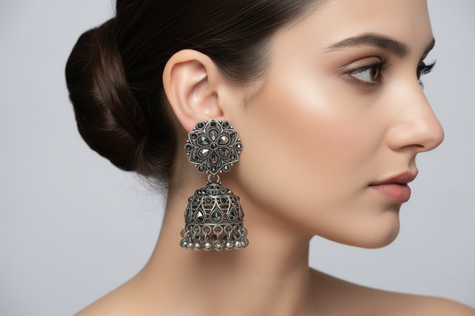 Vintage Oxidized Jhumka