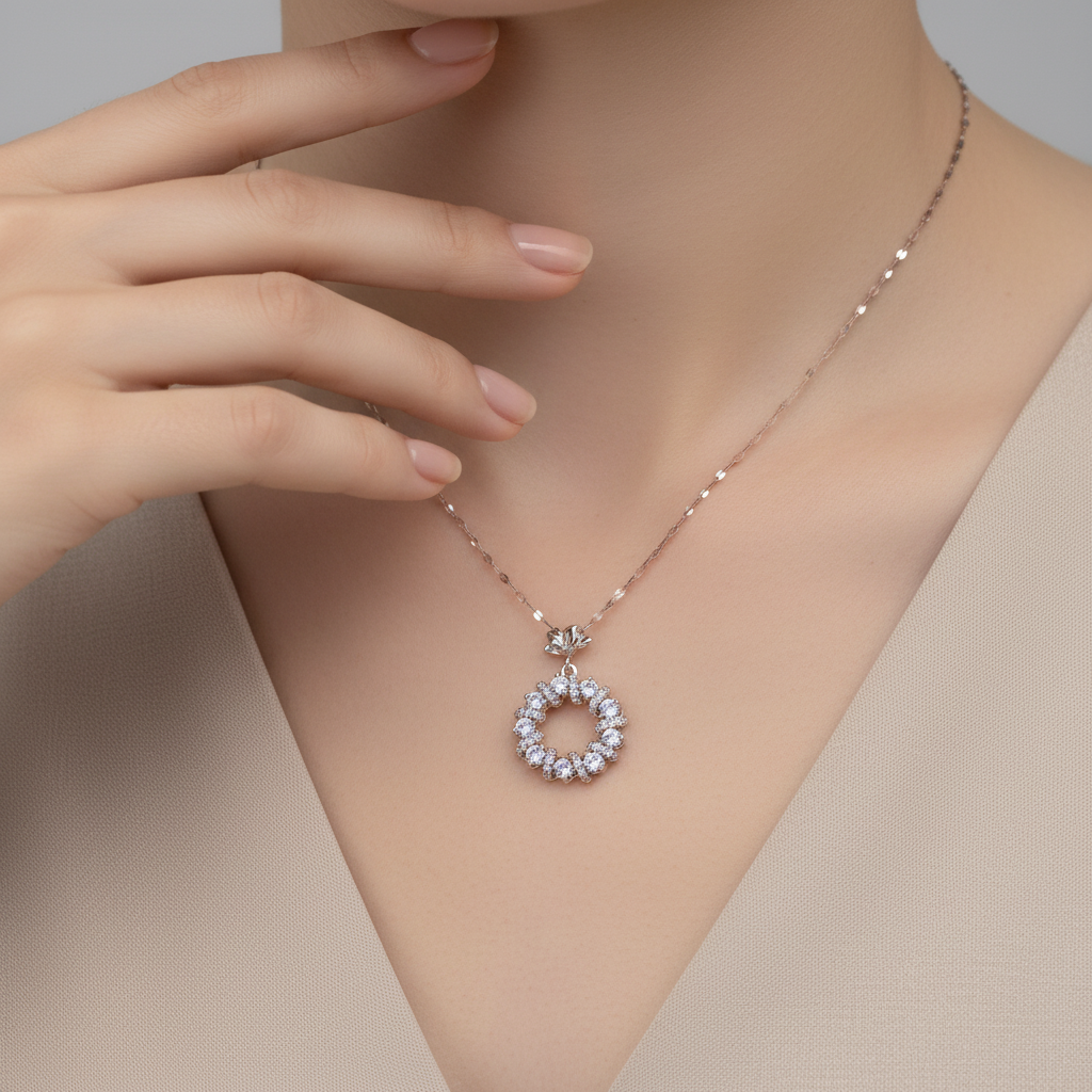 Celestial Halo Wreath Necklace