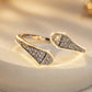 Luxurious Open-Cuff Sparkle Ring