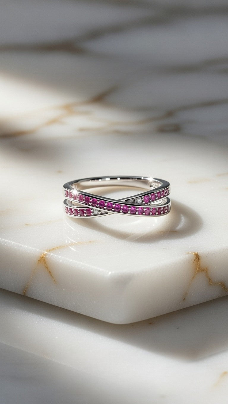 Pink Zircon Ring