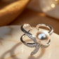 Pearl Statement Adjustable Ring