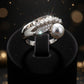 Elegant Pearl Crystal Twist Ring