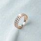 Radiant Crystal Dome Ring