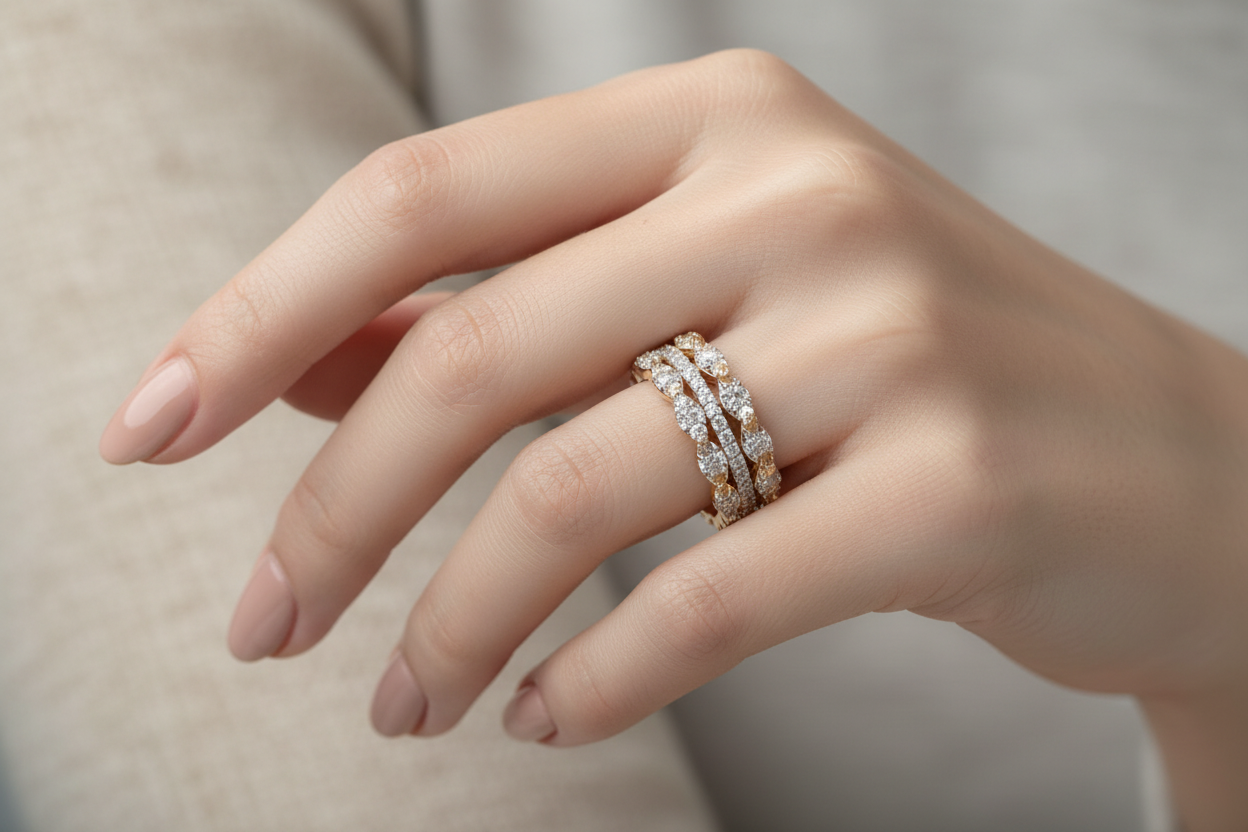 Delicate Crystal Wave Band
