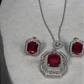 Silver Ruby Set