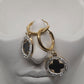 Gold Clover Hoops