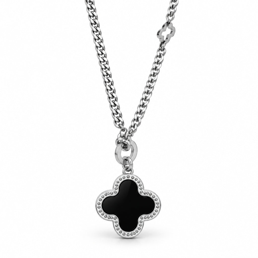 Dual Sided Clover Pendant Necklace