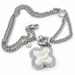 Dual Sided Clover Pendant Necklace