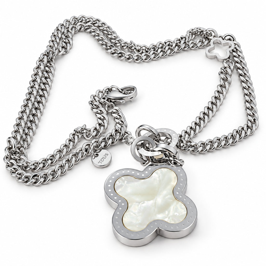 Dual Sided Clover Pendant Necklace